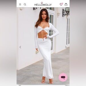 Hello Molly two piece white set